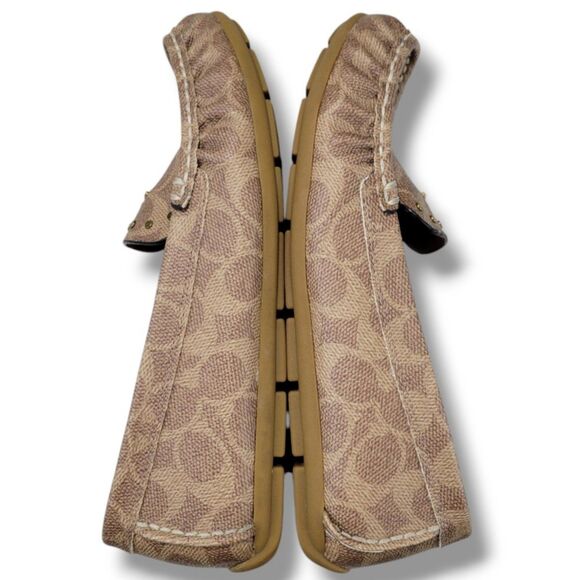 Coach Shoes Size 7.5B Coach McKenna Driver Loafers Coach Signature Monogram Logo - Picture 5 of 12